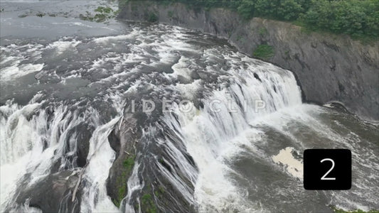 CLIP 2 - Looking down at Cohoes Falls on Mohawk river in New York State