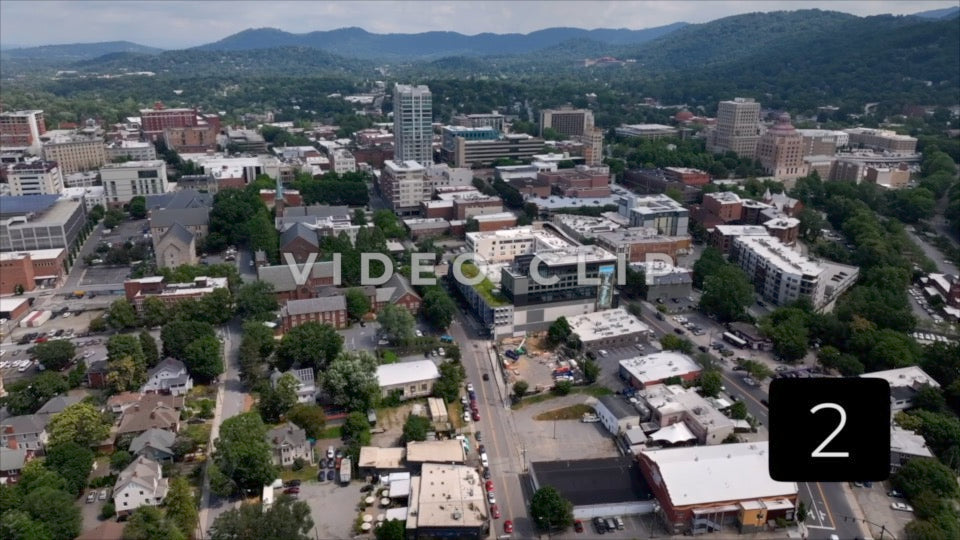 CLIP 2 - Asheville, NC drone flight over downtown past tallest building