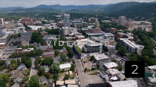 CLIP 2 - Asheville, NC drone flight over downtown past tallest building