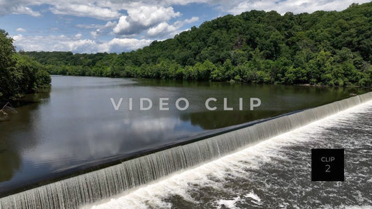 CLIP 2 - Lynchburg, VA waterfall dam on James River