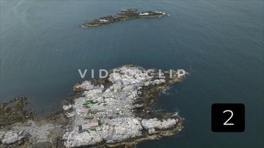 CLIP 2 - Aerial of Black Rock Island in Massachusetts Bay near Boston