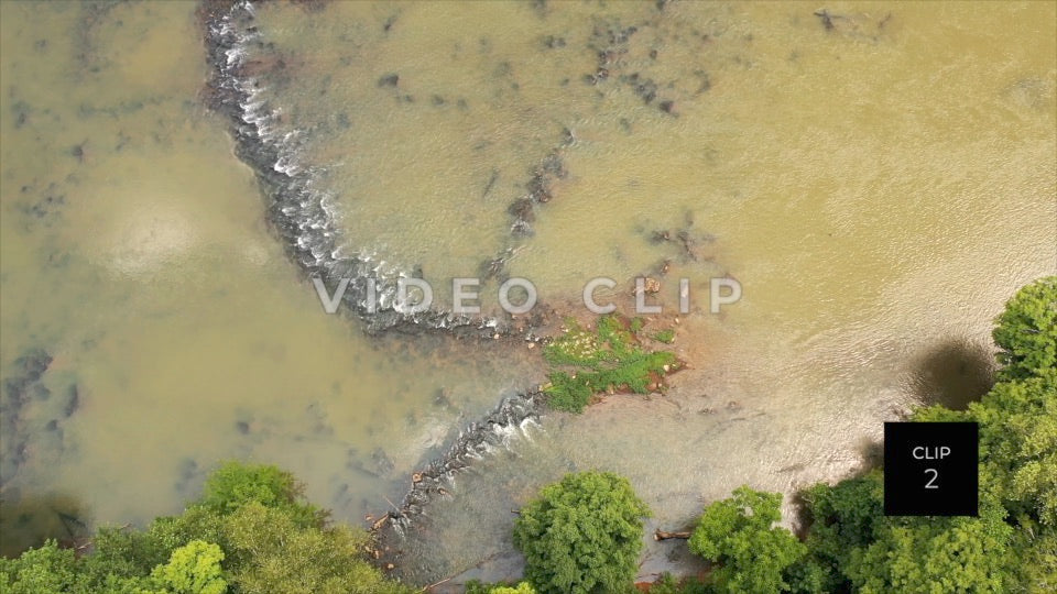 CLIP 2 - Prehistoric Fishing Weir, GA on Etowah River built by early inhabitants of Georgia