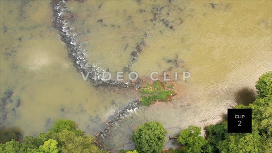 CLIP 2 - Prehistoric Fishing Weir, GA on Etowah River built by early inhabitants of Georgia