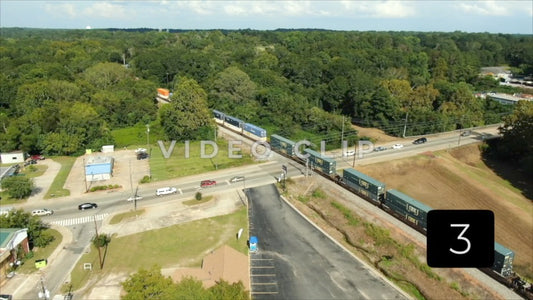 CLIP 3 - Montezuma, GA freight train passing through town