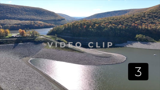 CLIP 3 - Tioga-Hammond Lakes, PA beautiful morning light on water at Dam