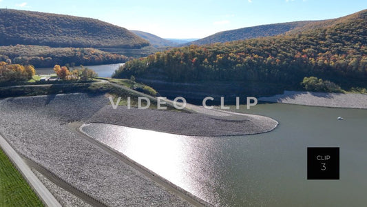 CLIP 3 - Tioga-Hammond Lakes, PA beautiful morning light on water at Dam