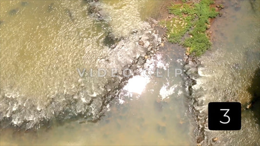CLIP 3 - Prehistoric Fishing Weir, GA Stones exposed in low water on Etowah River