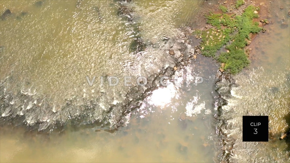 CLIP 3 - Prehistoric Fishing Weir, GA Stones exposed in low water on Etowah River
