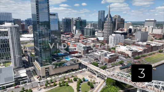 CLIP 3 - Nashville, TN passing over bridge towards downtown