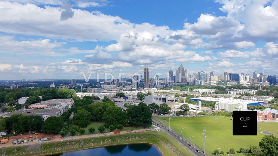 CLIP 4 - Atlanta, GA Midtown skyline western view