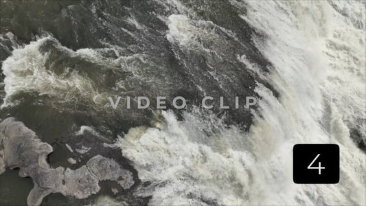 CLIP 4 - Mohawk River spilling over Cohoes Falls in New York State
