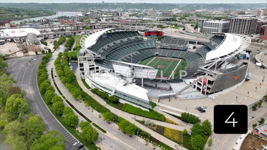 CLIP 4 - Cincinnati, Ohio Paycor sports stadium home of the Cincinnati Bengals