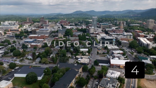 CLIP 4 - Asheville, NC tilting up to see downtown city skyline