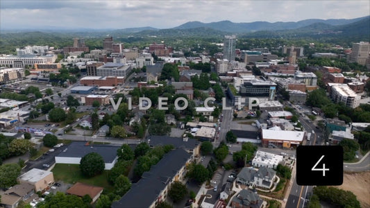 CLIP 4 - Asheville, NC tilting up to see downtown city skyline