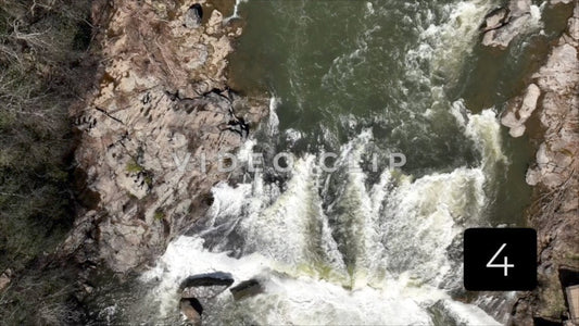 CLIP 4 - Ohiopyle, PA looking down on waterfall and rapids on Youghiogheny River