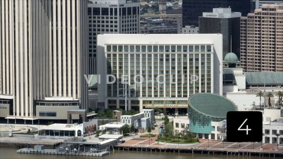 CLIP 4 - New Orleans, LA Vol. 2 - close up of office buildings and aquarium
