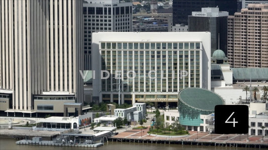 CLIP 4 - New Orleans, LA Vol. 2 - close up of office buildings and aquarium