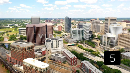 CLIP 5 - Richmond, VA Vol. 1 - aerial view of beautiful daytime cityscape