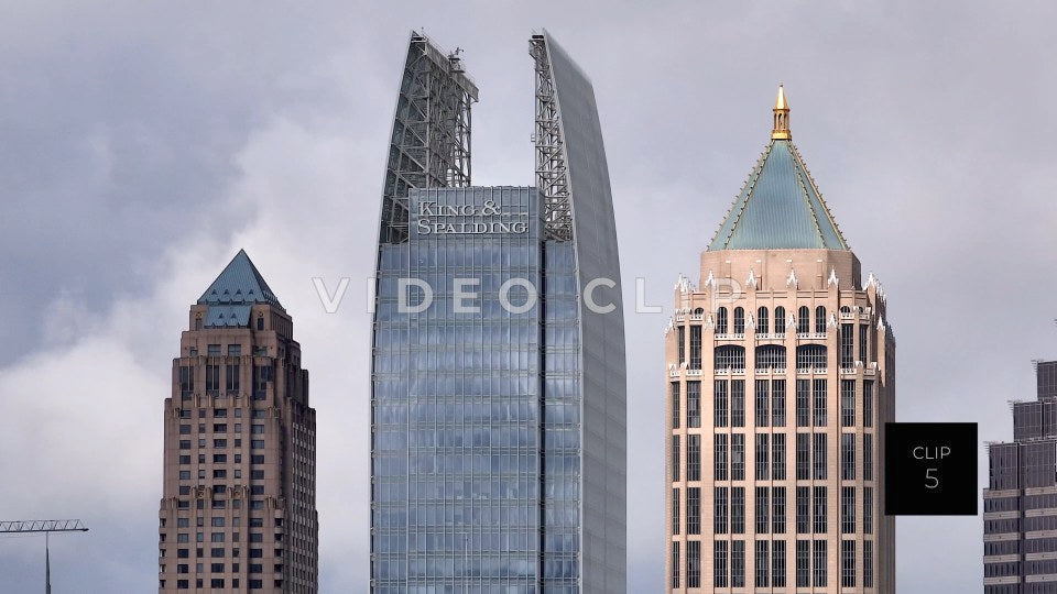 CLIP 5 - Atlanta, GA city skyline office towers downtown