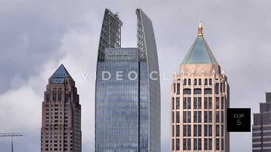 CLIP 5 - Atlanta, GA city skyline office towers downtown