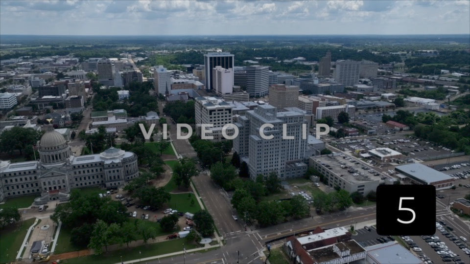 CLIP 5 - Jackson, MS Downtown with view of Mississippi Capital