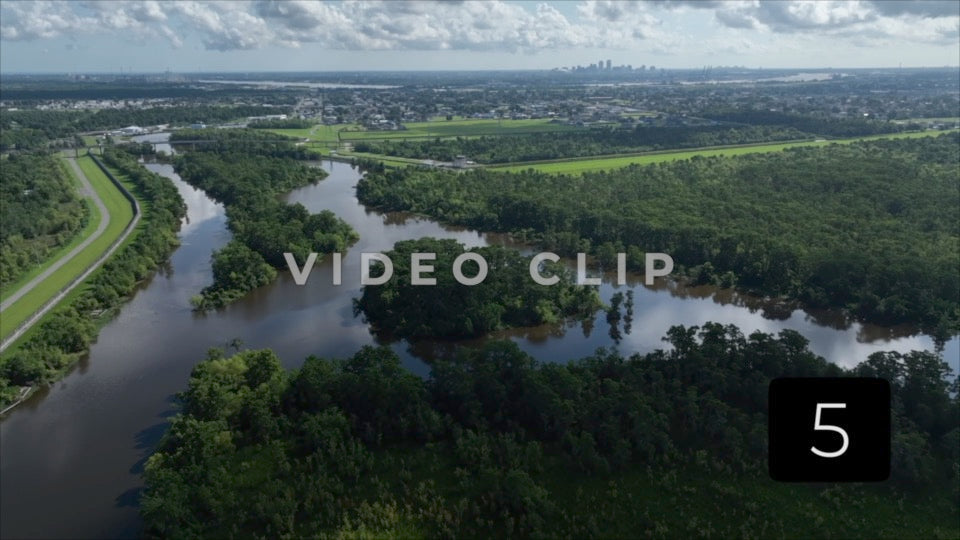 CLIP 5 - New Orleans, LA Vol. 3 - Segnette bayou flood control with Leeve