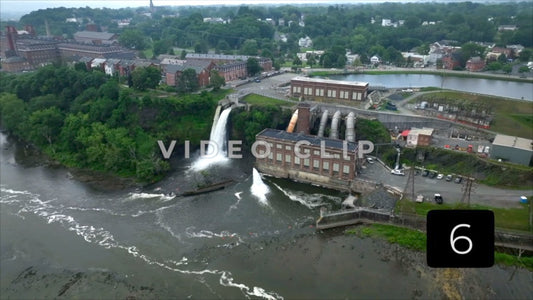 CLIP 6 - Power station on Mohawk river at Cohoes Falls
