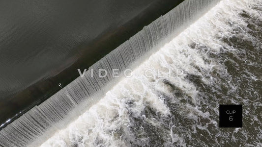 CLIP 6 - Lynchburg, VA close up of waterfall dam on James River