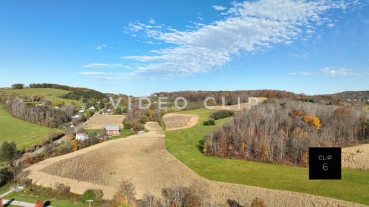 CLIP 6 - Wellsboro, PA countryside farmland near downtown