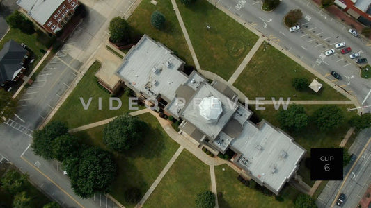 CLIP 6 - Eatonton, GA  - Putnam County Clerk of Courts - aerial looking straight down and flying forward