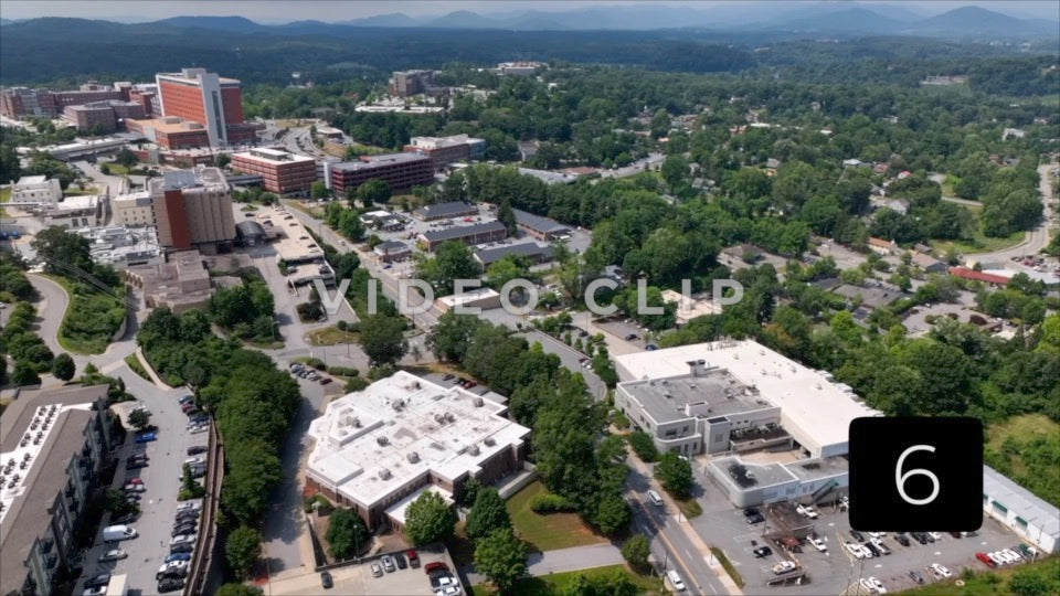 CLIP 6 - Asheville, NC downtown southern view with mountains
