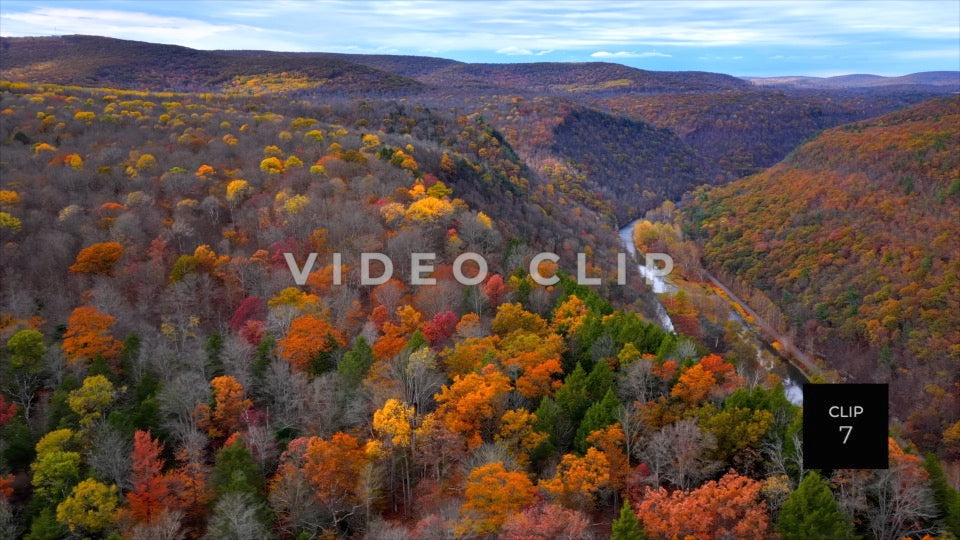 CLIP 7 - Pennsylvania Grand Canyon flight from over trees to Canyon below