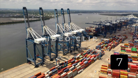 CLIP 7 - Charleston, SC shipping containers and operations at Port of Charleston