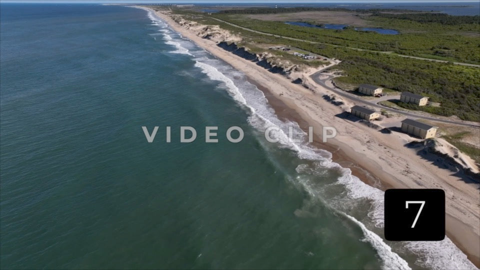 CLIP 7 - Outer Banks, NC rising up to view Cape Hatteras National Seashore beach front