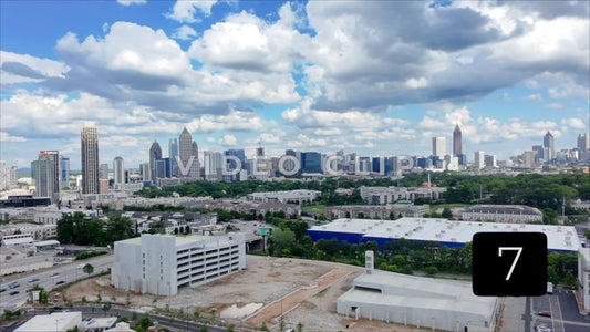 CLIP 7 - Atlanta, GA Vol. 3 - City skyline aerial sweep right