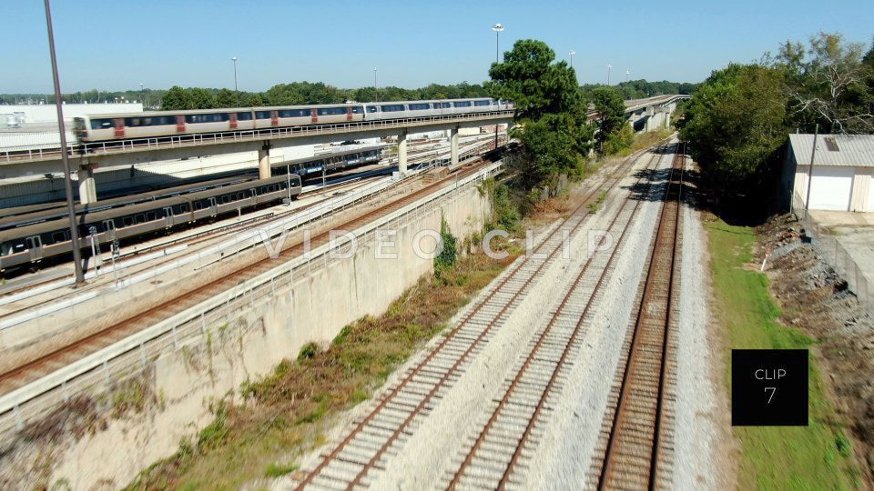 CLIP 7 - Atlanta, GA Train tracks and passing Marta Train