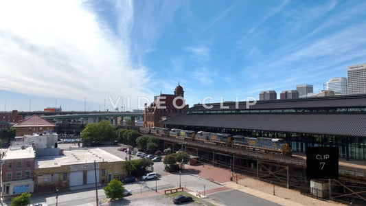 CLIP 7 - Richmond, VA train passes by Richmond Main Street Station