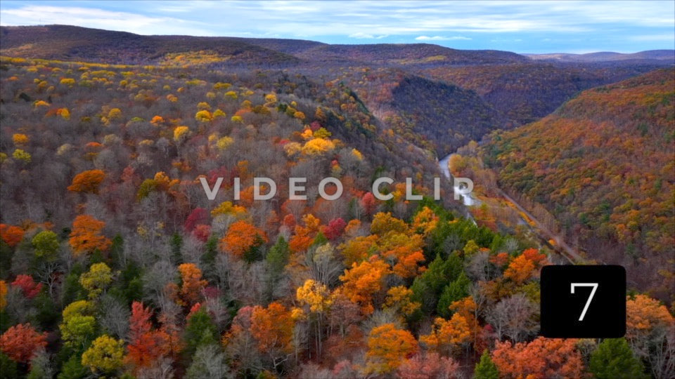 CLIP 7 - Pennsylvania Grand Canyon flight from over trees to Canyon below