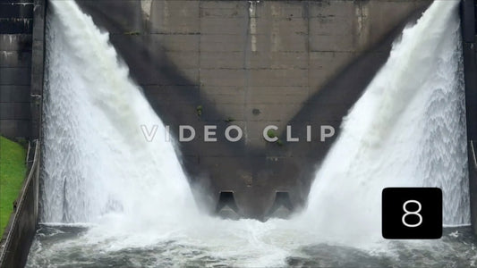 CLIP 8 - Stunning close up of water being released from Kinzua Dam in Allegheny National Forest