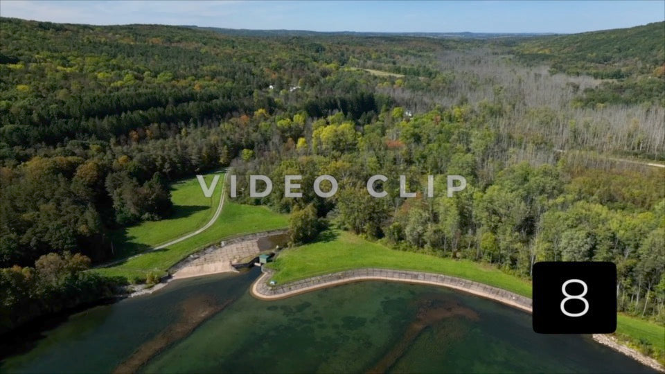 CLIP 8 - Canadice Lake, NY Finger Lake reservoir waterworks
