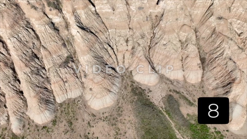 CLIP 8 - Badlands, SD erosion at bottom of Butte