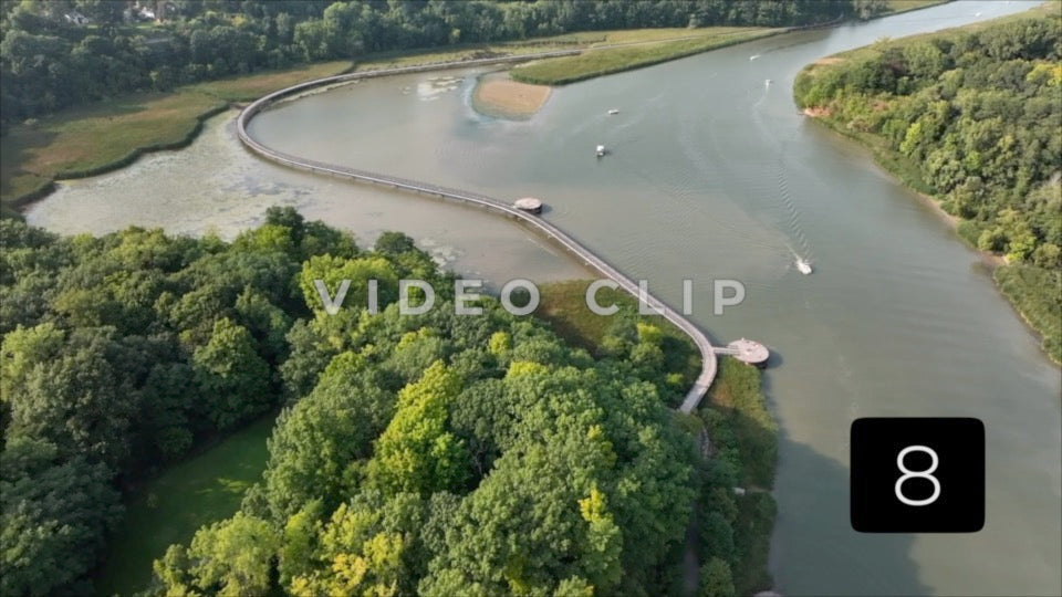 CLIP 8 - Rochester, NY Vol. 4 - Genesee Riverway Trail boardwalk with view of wetlands