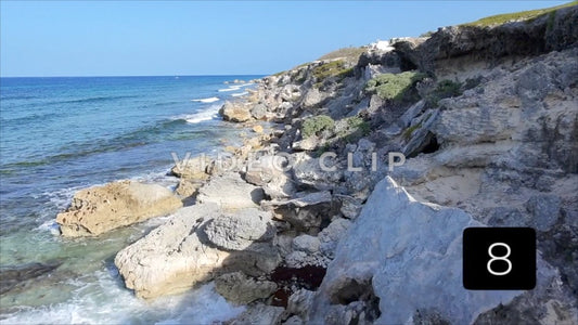 CLIP 8 - Isla Mujeras, Mexico low flight on coastline past rock formations