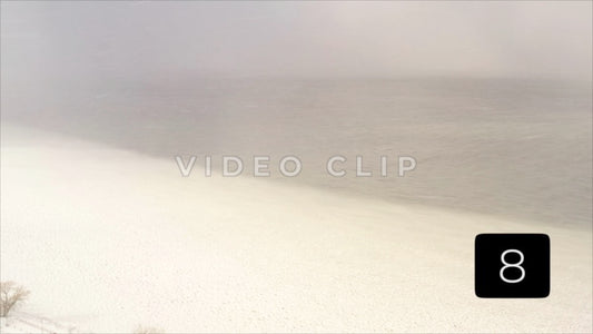 CLIP 8 - Winter Vol. 3 - Winter Lake Ontario snow storm by frozen lakeshore