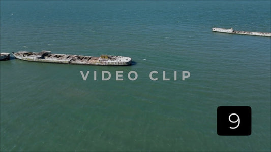 CLIP 9 - Kiptopeke Concrete Ships, VA used as breakwater in Chesapeake Bay