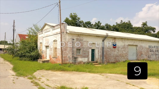 CLIP 9 - Hawkinsville, GA old brick architecture Bearden Oil Co.
