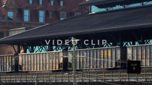 CLIP 9 - Richmond, VA close up of train passing by Richmond Main Street Station