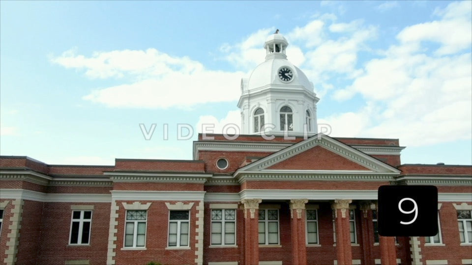 CLIP 9 - Eatonton, GA - Putnam County Clerk of Courts - rising up from front to sky view