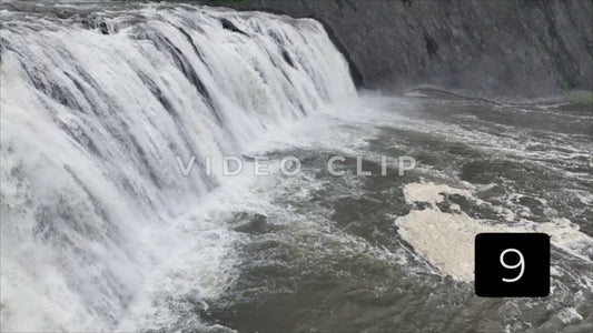 CLIP 9 - Flying low in front of Cohoes Falls located in New York State