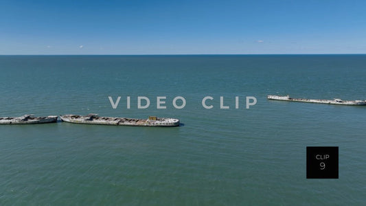 CLIP 9 - Kiptopeke Concrete Ships, VA used as breakwater in Chesapeake Bay